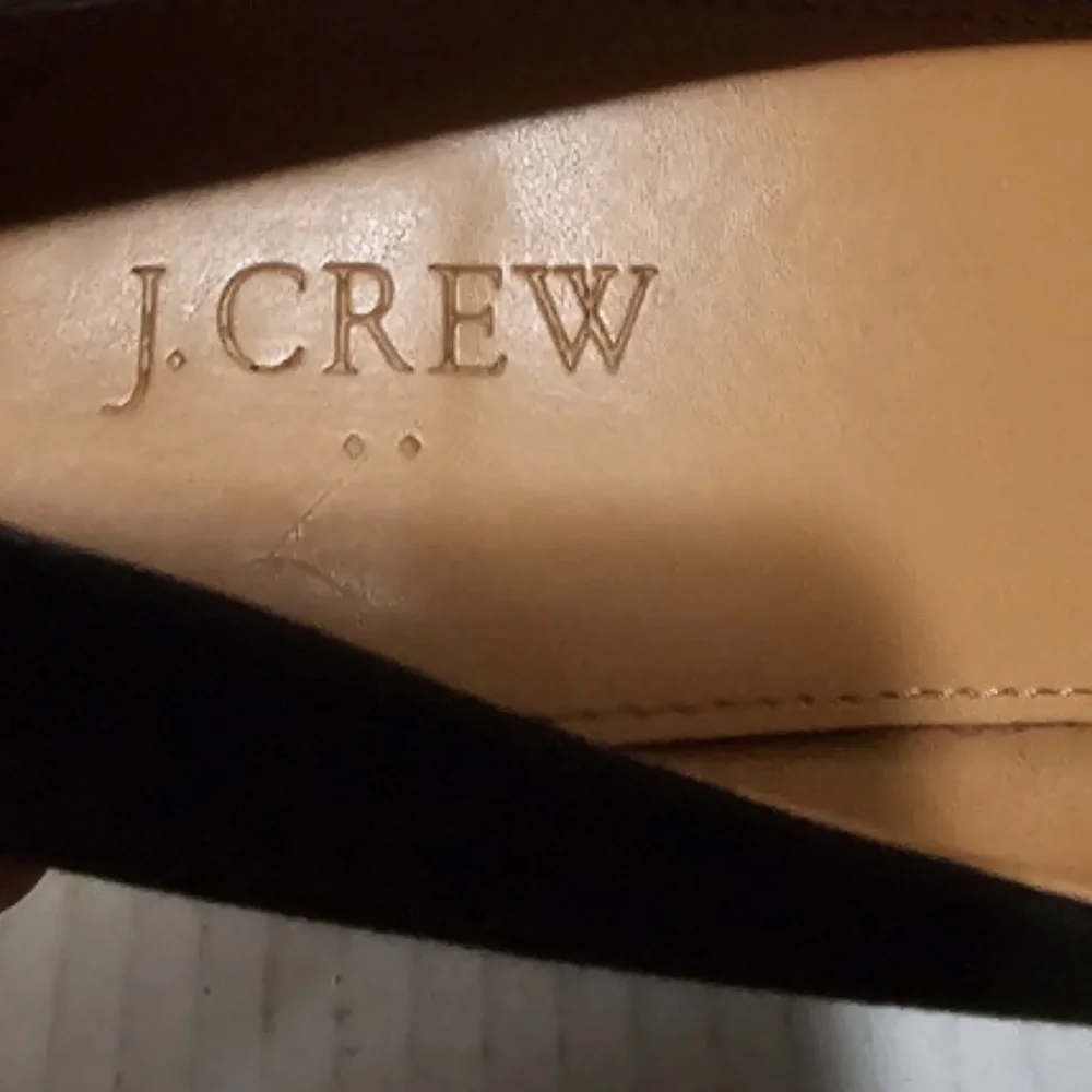 J.Crew Seville Black Espadrille Wedges Shoes Sz 8 1 / 2 Fall Preppy Minimalist